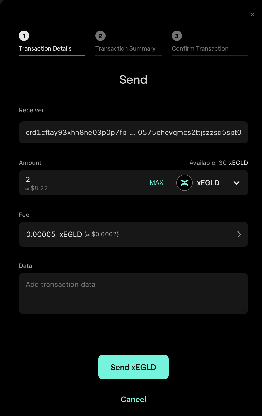 Send tokens
