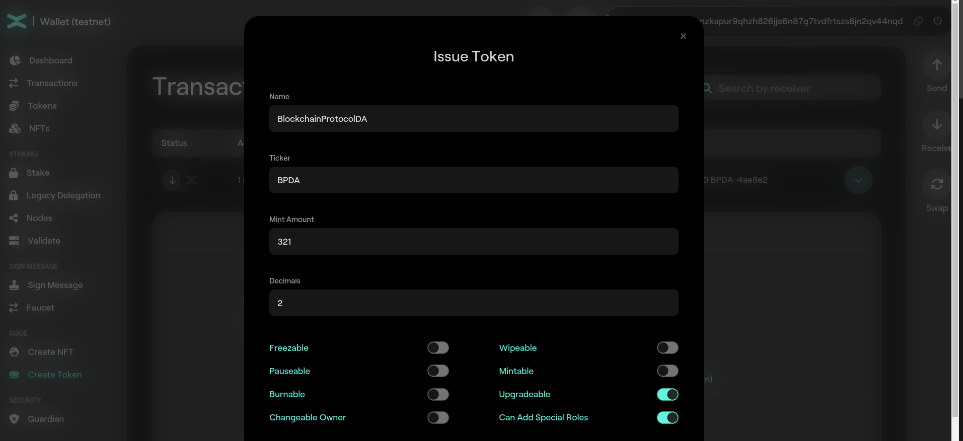 Issue Token