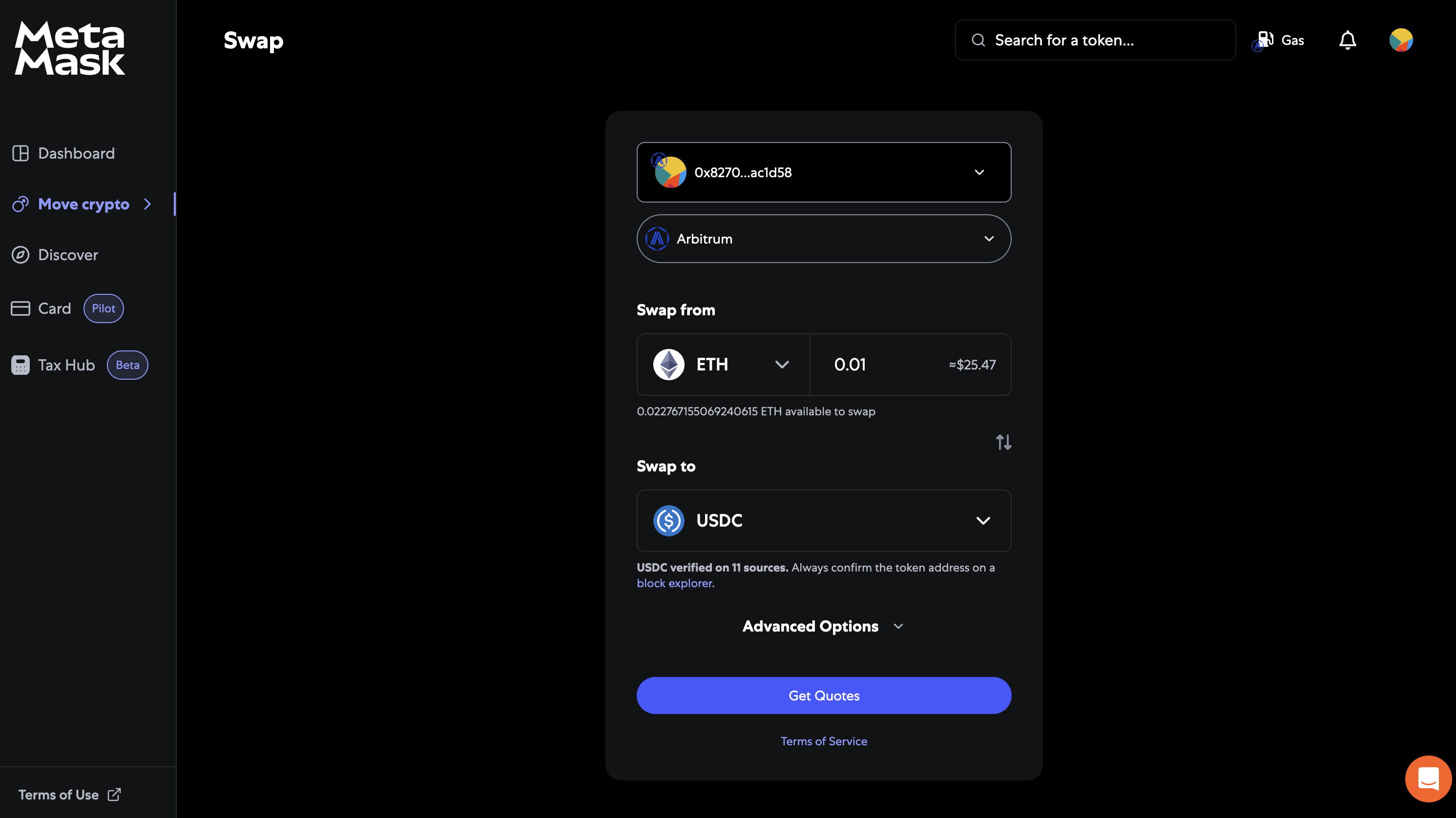Metamask Swap