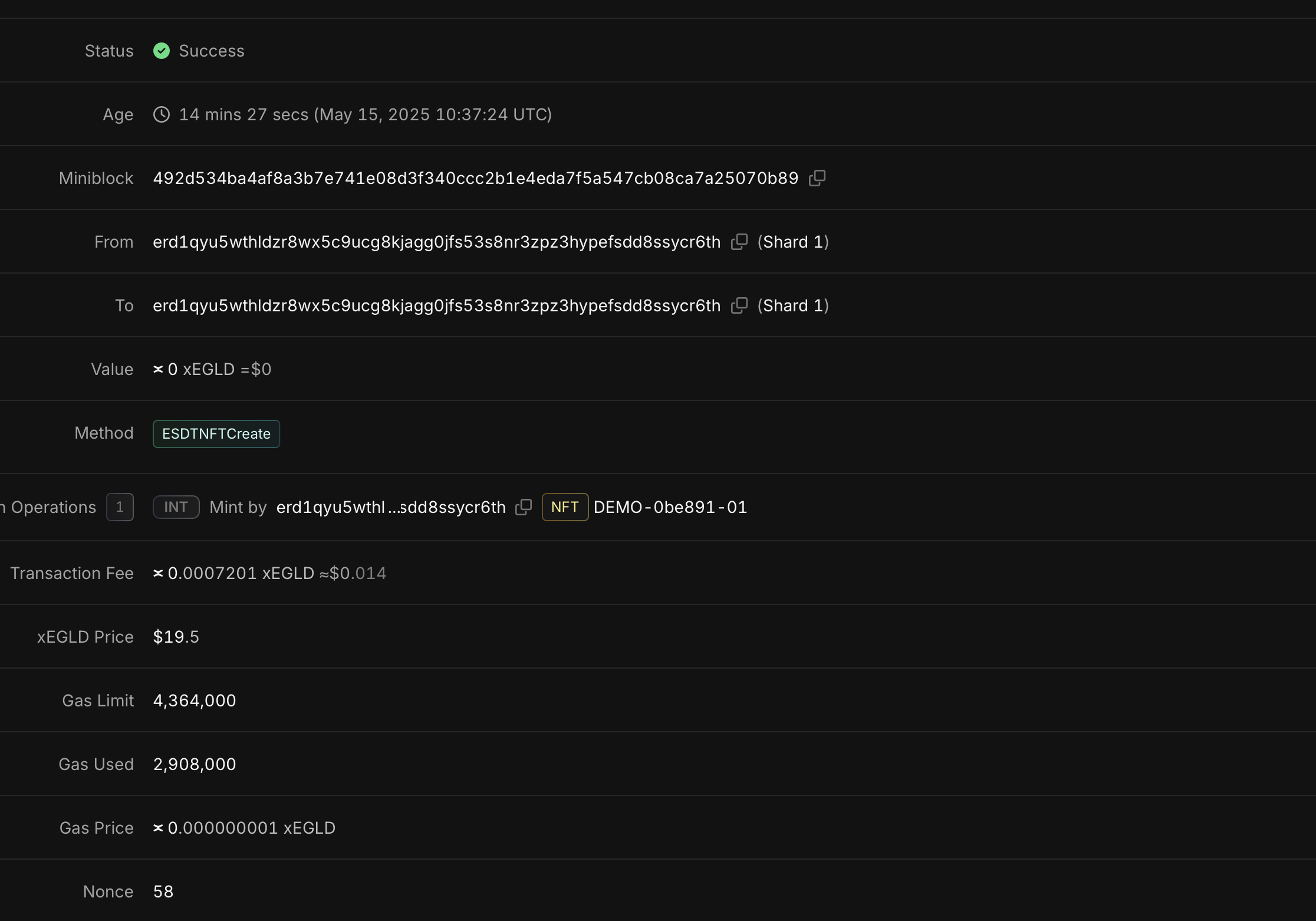 Token Details